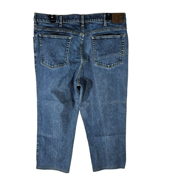 Lot of 2 Lands End Straight Leg Jeans Mens Size 34x24 Medium Blue Cotton Denim - Picture 12 of 14